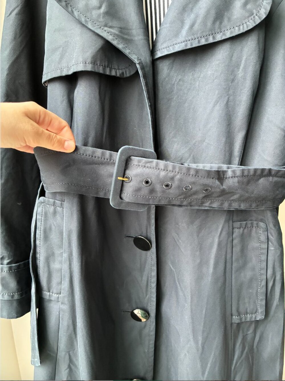 Kate Spade Broome Street Black Trench - Size L - Picture 3 of 11